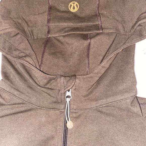 Brown Lululemon Hoodie with Teal chevron - Picture 2 of 10
